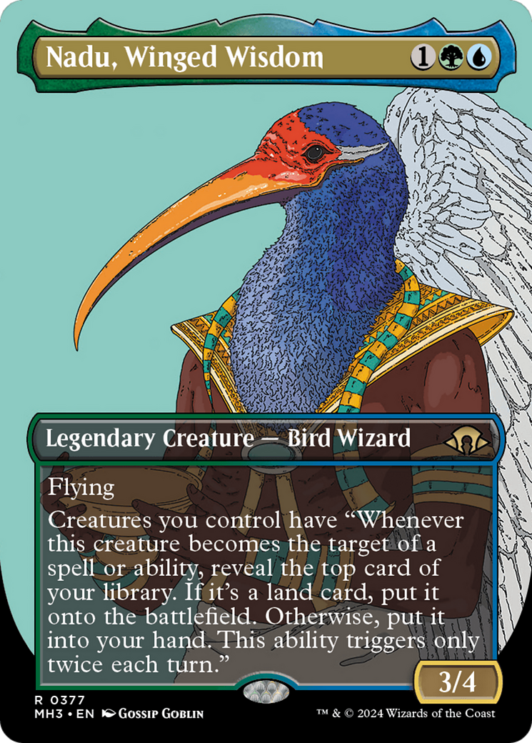 Nadu, Winged Wisdom (Borderless) [Modern Horizons 3] | Total Play