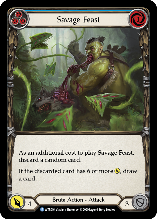 Savage Feast (Blue) [U-WTR016] (Welcome to Rathe Unlimited)  Unlimited Normal | Total Play