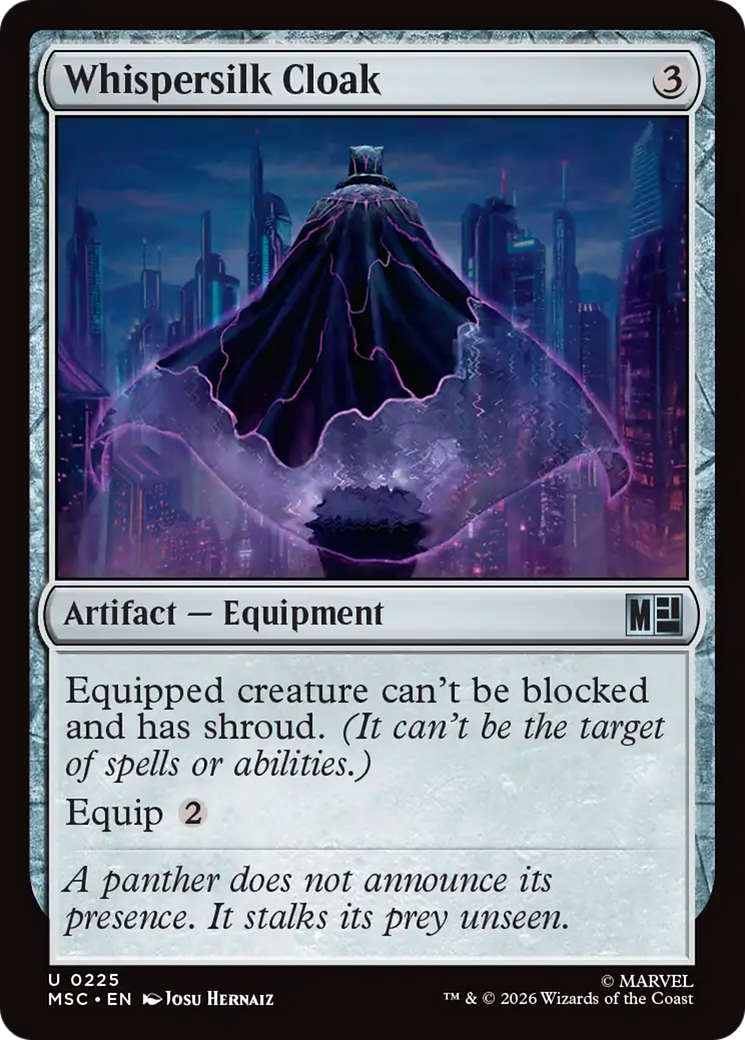Whispersilk Cloak (Surge Foil) [Marvel Super Heroes Commander] | Total Play
