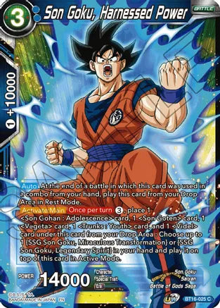 Son Goku, Harnessed Power (BT16-025) [Realm of the Gods] | Total Play