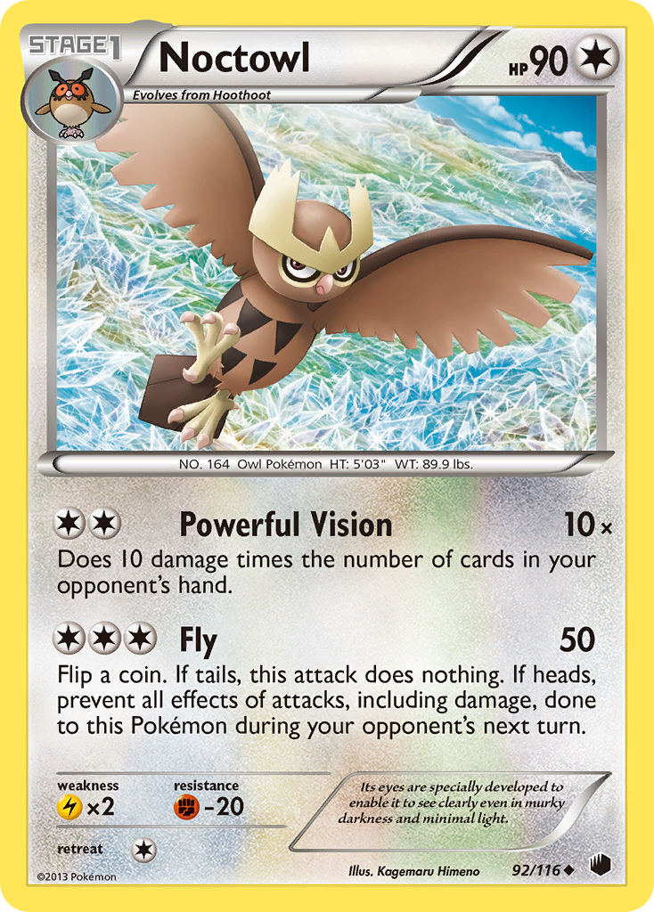 Noctowl (92/116) [Black & White: Plasma Freeze] | Total Play
