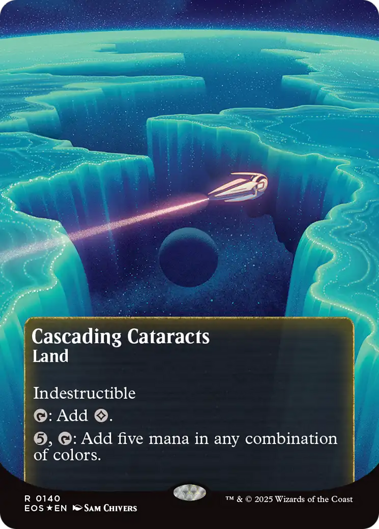 Cascading Cataracts (0140) (Borderless) (Galaxy Foil) [Edge of Eternities: Stellar Sights] | Total Play