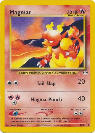 Magmar (40/111) [Neo Genesis Unlimited] | Total Play