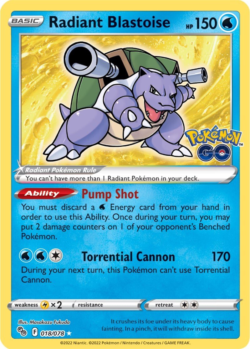 Radiant Blastoise (018/078) [Pokémon GO] | Total Play