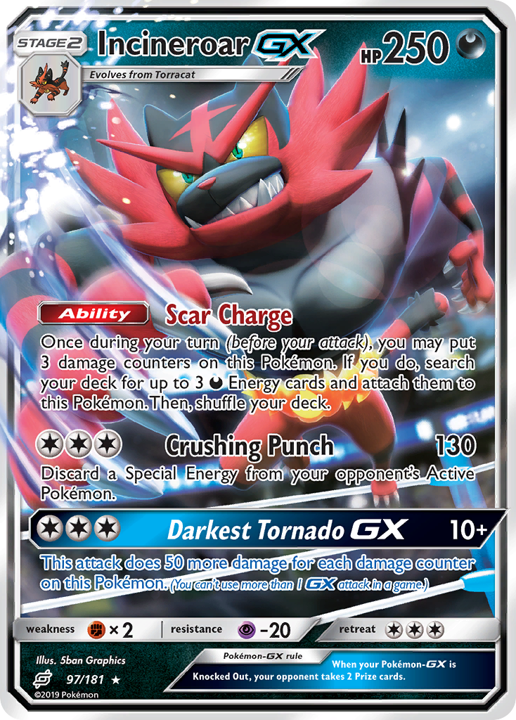 Incineroar GX (97/181) [Sun & Moon: Team Up] | Total Play