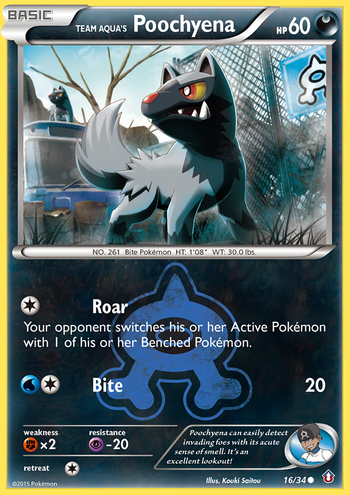 Team Aqua's Poochyena (16/34) [XY: Double Crisis] | Total Play
