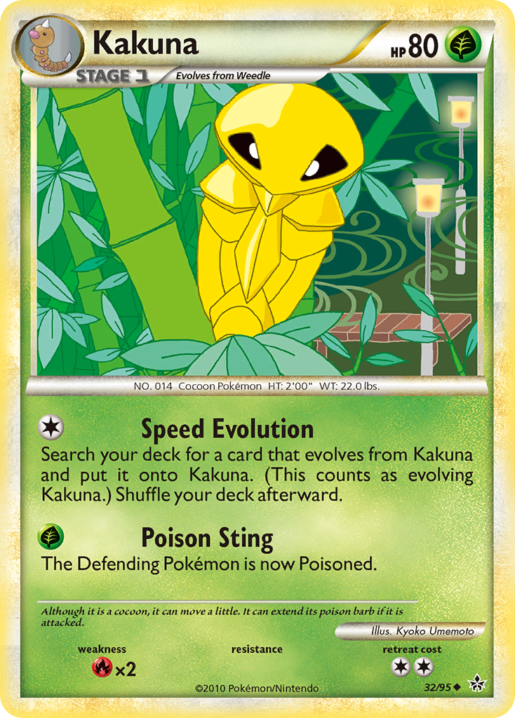 Kakuna (32/95) [HeartGold & SoulSilver: Unleashed] | Total Play