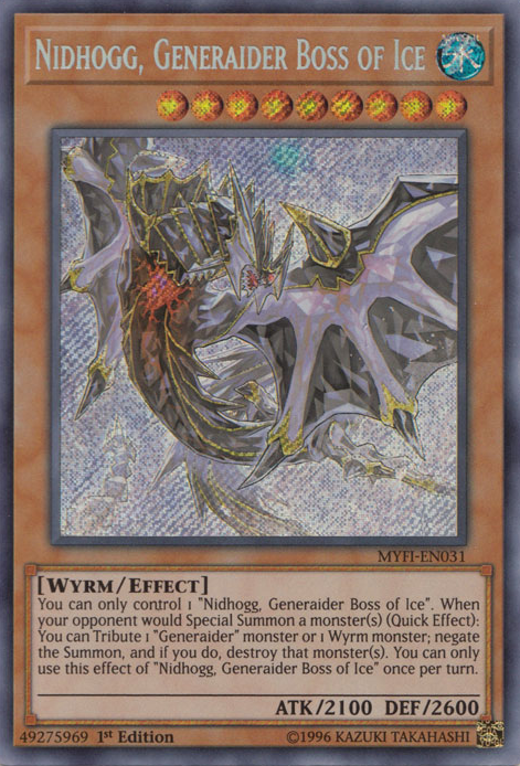 Nidhogg, Generaider Boss of Ice [MYFI-EN031] Secret Rare | Total Play