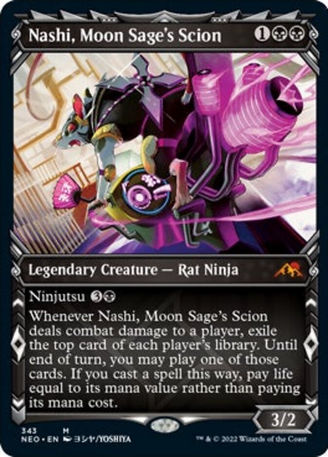 Nashi, Moon Sage's Scion (Showcase Ninja) [Kamigawa: Neon Dynasty] | Total Play