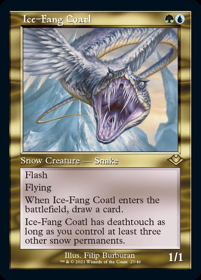 Ice-Fang Coatl (Retro Foil Etched) [Modern Horizons] | Total Play