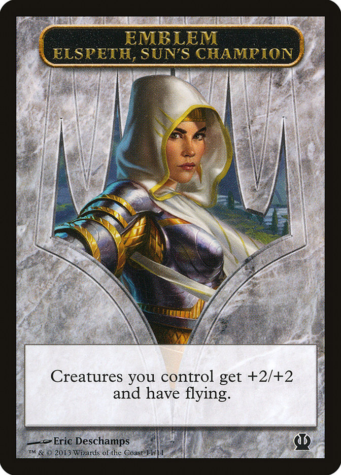 Elspeth, Sun's Champion Emblem [Theros Tokens] | Total Play