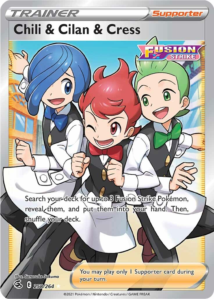 Chili & Cilan & Cress (258/264) [Sword & Shield: Fusion Strike] | Total Play