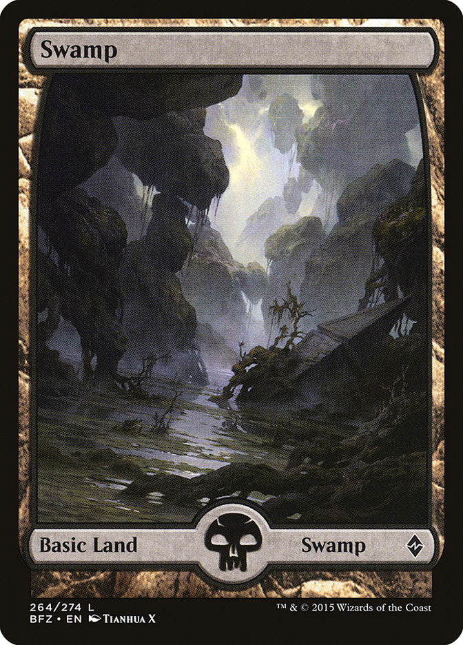 Swamp (264) (Full Art) [Battle for Zendikar] | Total Play