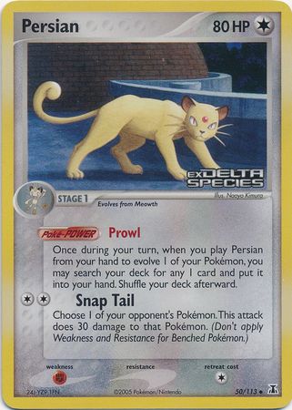 Persian (50/113) (Stamped) [EX: Delta Species] | Total Play