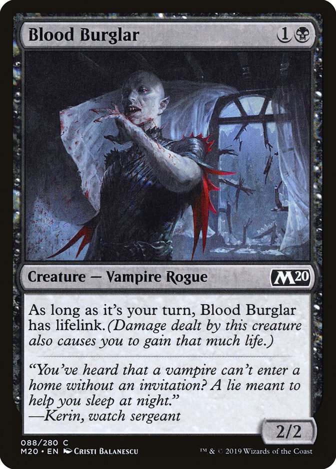 Blood Burglar [Core Set 2020] | Total Play