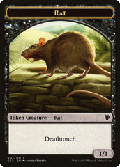Cat Warrior (008) // Rat (003) Double-Sided Token [Commander 2017 Tokens] | Total Play