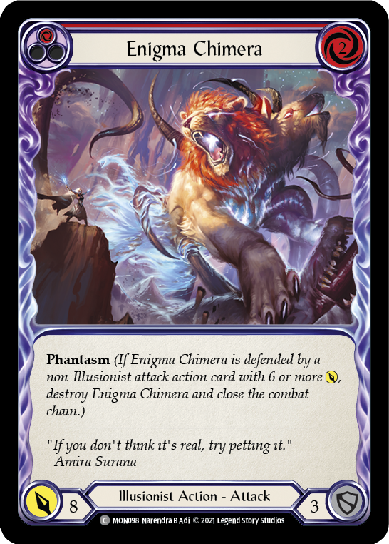 Enigma Chimera (Red) [MON098-RF] (Monarch)  1st Edition Rainbow Foil | Total Play