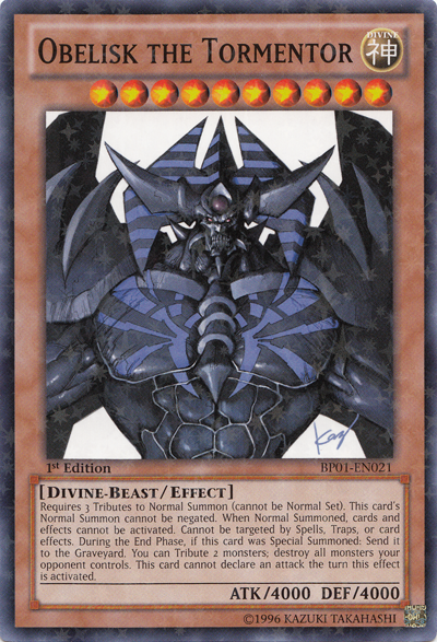 Obelisk the Tormentor [BP01-EN021] Starfoil Rare | Total Play