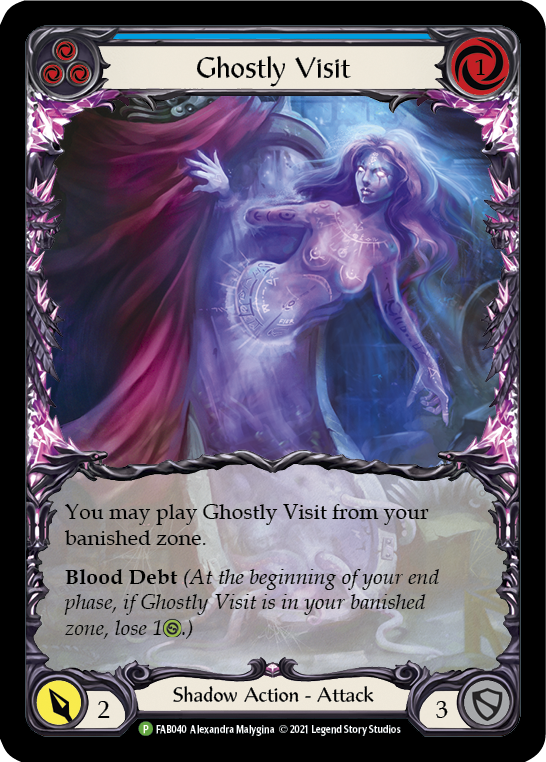 Ghostly Visit (Blue) [FAB040] (Promo)  Rainbow Foil | Total Play