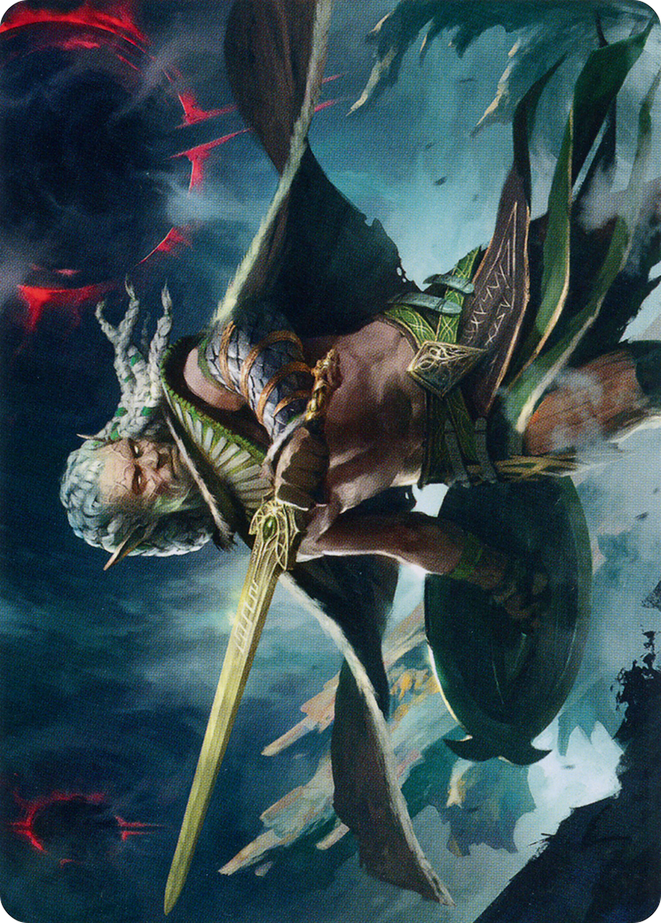 Serpent-Blade Assailant Art Card (40) [March of the Machine Art Series] | Total Play