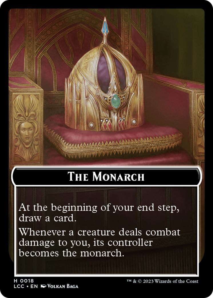 The Monarch // Dinosaur Double-Sided Token [The Lost Caverns of Ixalan Commander Tokens] | Total Play