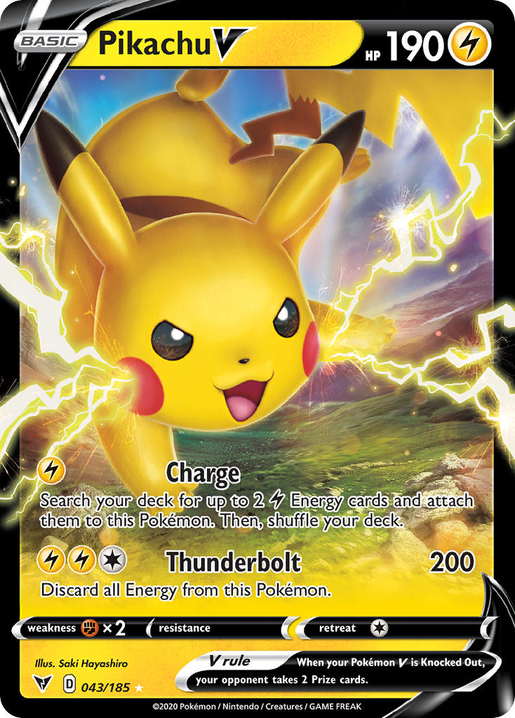 Pikachu V (043/185) [Sword & Shield: Vivid Voltage] | Total Play