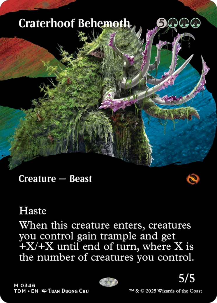 Craterhoof Behemoth (Borderless) [Tarkir: Dragonstorm] | Total Play