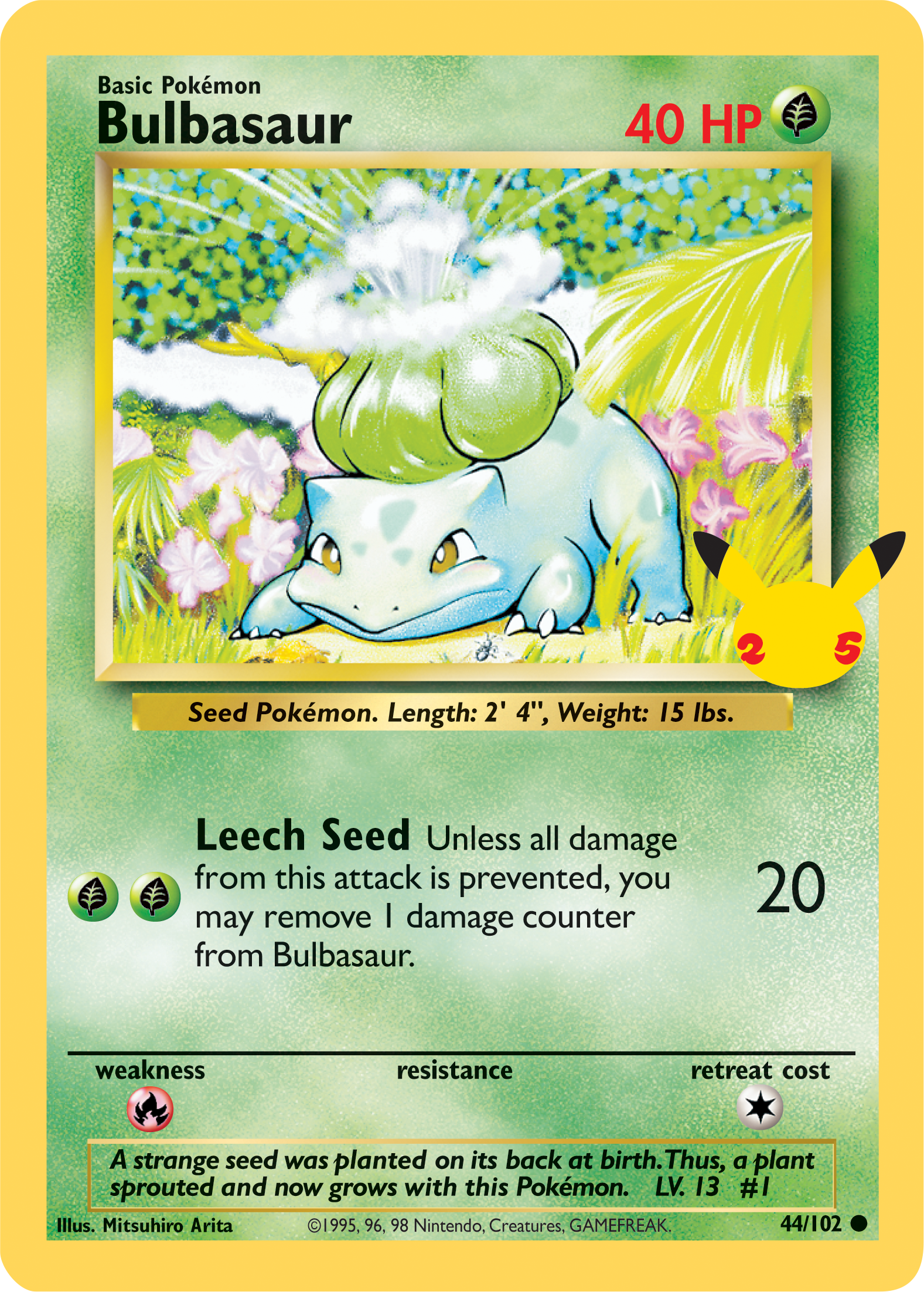 Bulbasaur (44/102) (Jumbo Card) [First Partner Pack] | Total Play