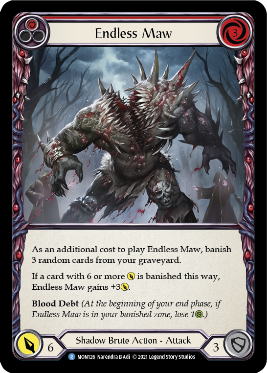 Endless Maw (Red) [MON126-RF] (Monarch)  1st Edition Rainbow Foil | Total Play