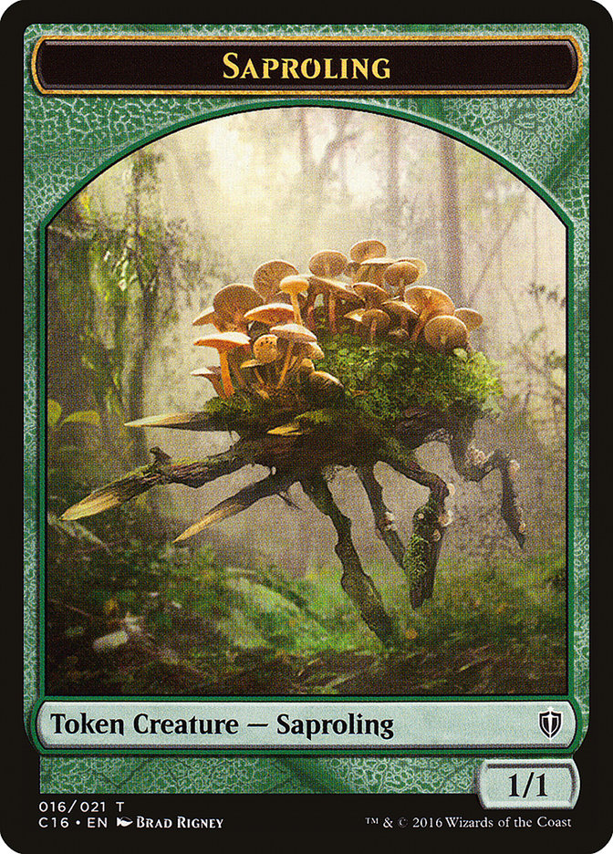 Saproling (016) // Spirit (006) Double-Sided Token [Commander 2016 Tokens] | Total Play
