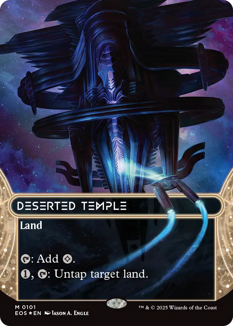 Deserted Temple (0101) (Borderless) (Galaxy Foil) [Edge of Eternities: Stellar Sights] | Total Play