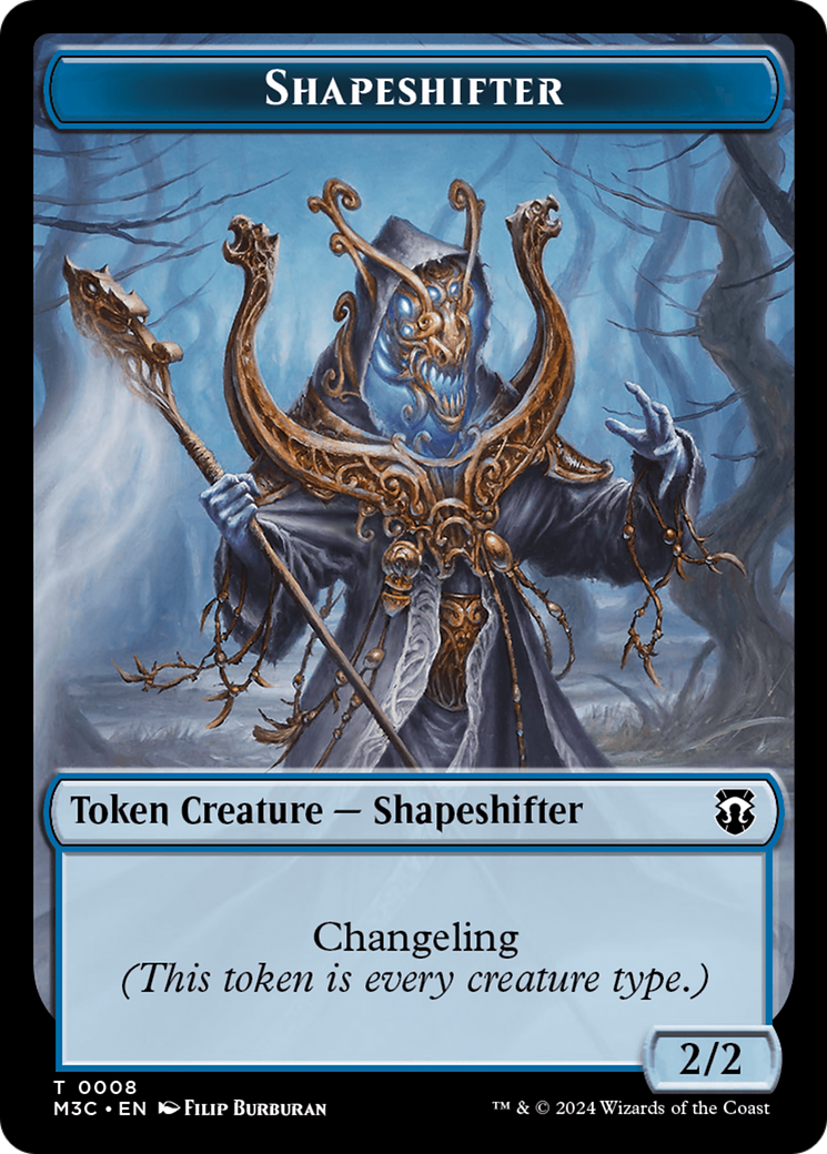 Beast (0010) // Shapeshifter (0008) Double-Sided Token [Modern Horizons 3 Commander Tokens] | Total Play