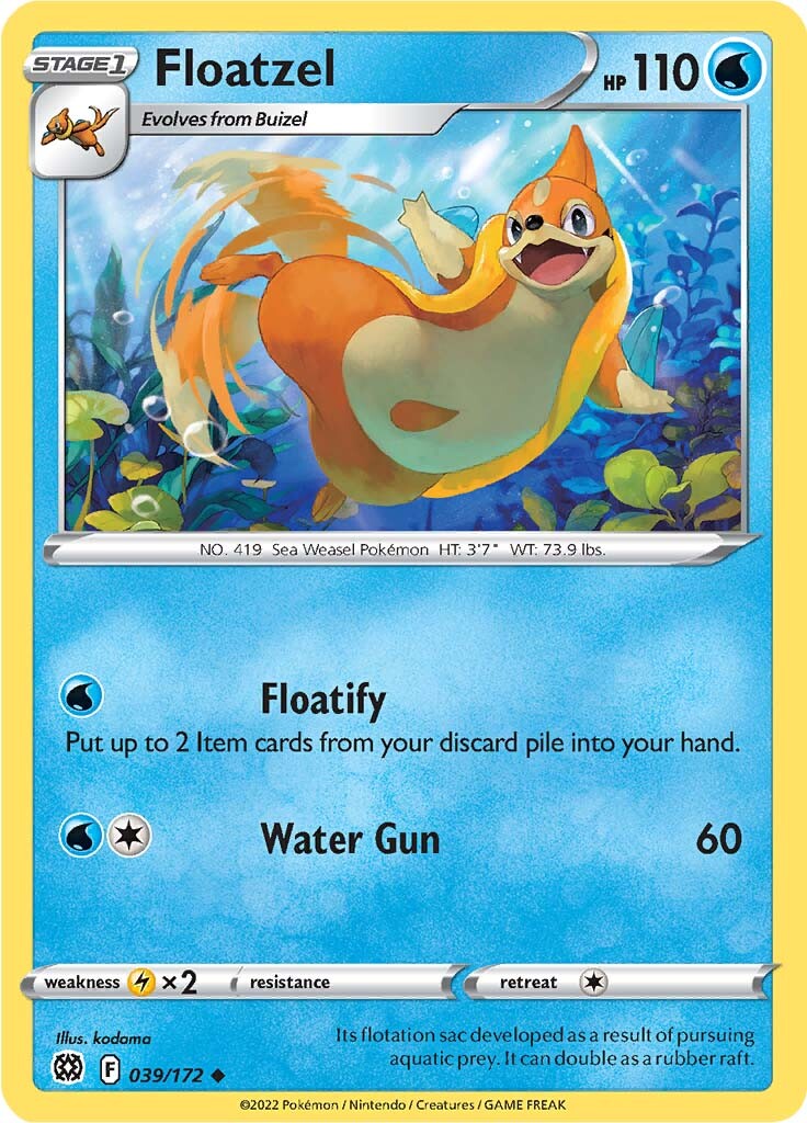 Floatzel (039/172) [Sword & Shield: Brilliant Stars] | Total Play