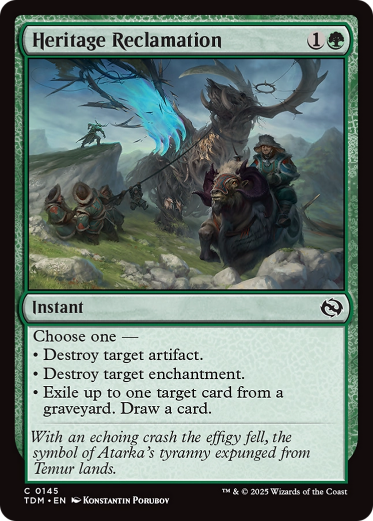 Heritage Reclamation [Tarkir: Dragonstorm] | Total Play