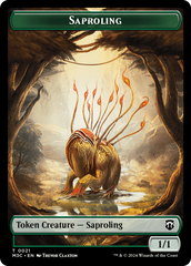 Garruk, Apex Predator Emblem // Saproling Double-Sided Token [Modern Horizons 3 Commander Tokens] | Total Play
