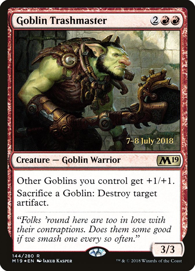 Goblin Trashmaster [Core Set 2019 Prerelease Promos] | Total Play