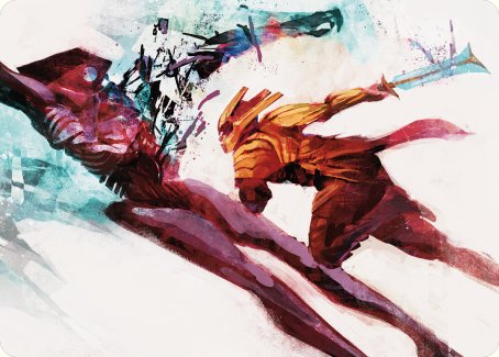 Hexgold Slash Art Card [Phyrexia: All Will Be One Art Series] | Total Play