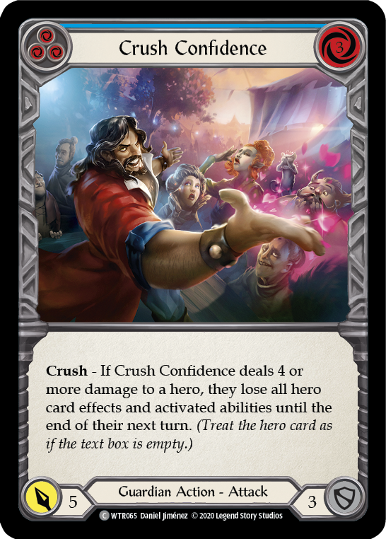 Crush Confidence (Blue) [U-WTR065] (Welcome to Rathe Unlimited)  Unlimited Rainbow Foil | Total Play