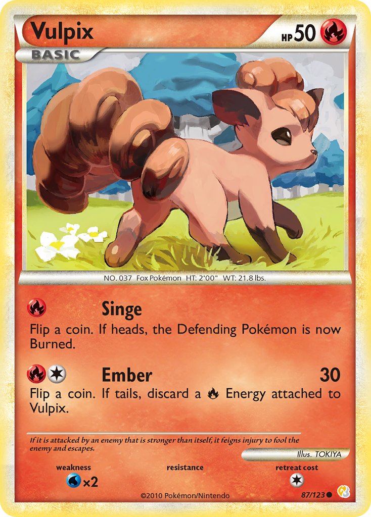 Vulpix (87/123) [HeartGold & SoulSilver: Base Set] | Total Play