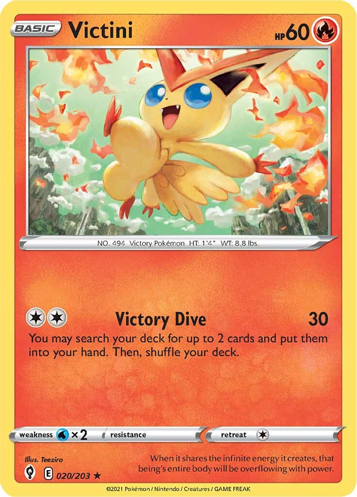 Victini (020/203) [Sword & Shield: Evolving Skies] | Total Play