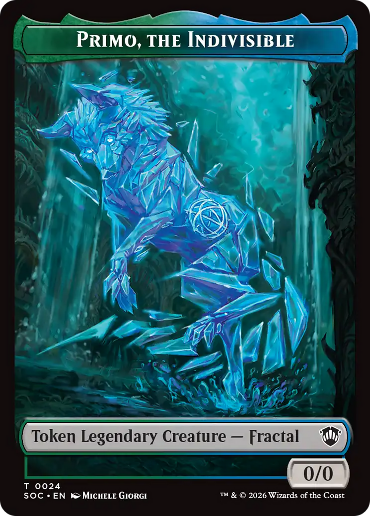 Beast // Primo, The Indivisible Double-Sided Token [Secrets of Strixhaven Commander Tokens] | Total Play