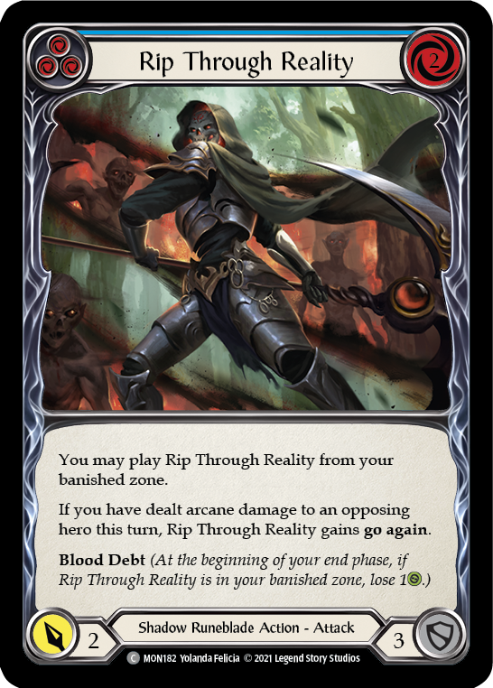 Rip Through Reality (Blue) [MON182] (Monarch)  1st Edition Normal | Total Play