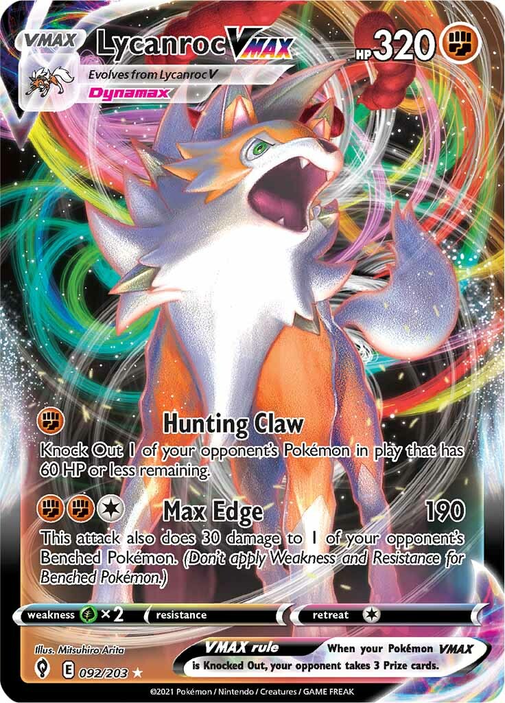 Lycanroc VMAX (092/203) [Sword & Shield: Evolving Skies] | Total Play