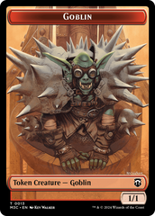 Tarmogoyf (Ripple Foil) // Goblin Double-Sided Token [Modern Horizons 3 Commander Tokens] | Total Play