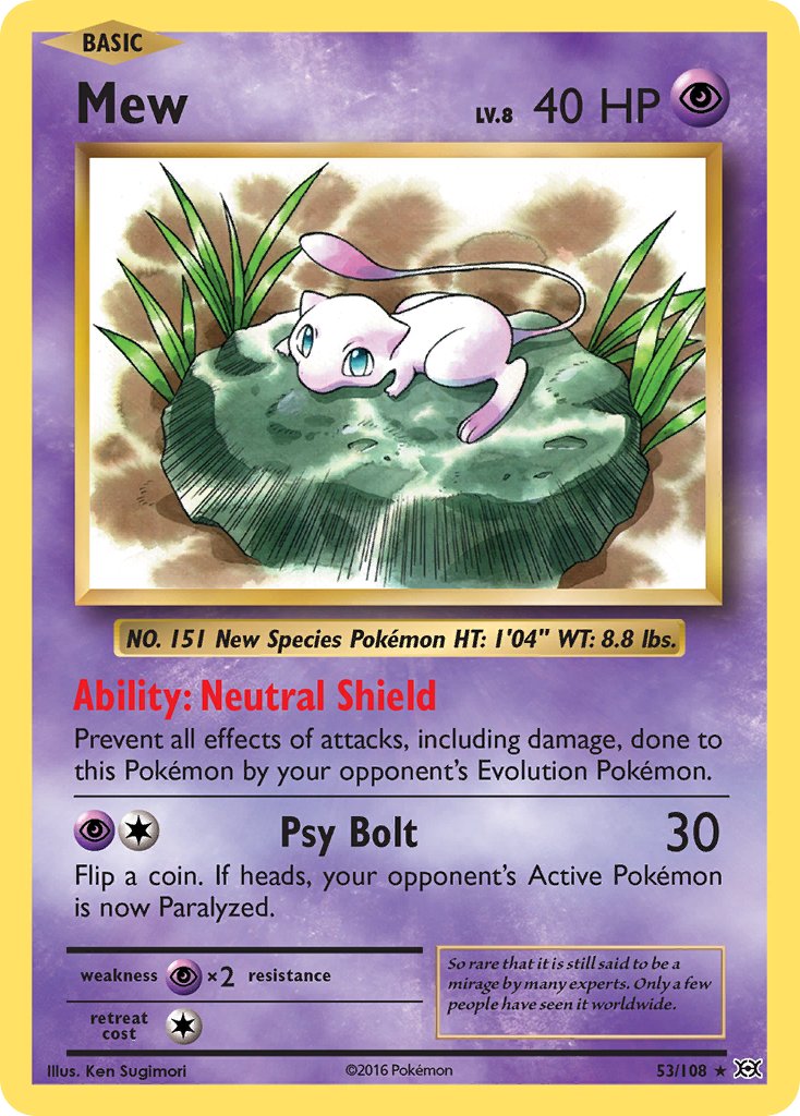 Mew (53/108) (Theme Deck Exclusive) [XY: Evolutions] | Total Play