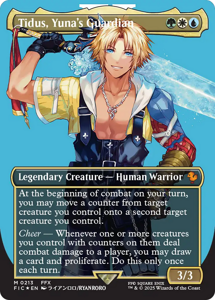 Tidus, Yuna's Guardian (Borderless) (Surge Foil) [FINAL FANTASY Commander] | Total Play