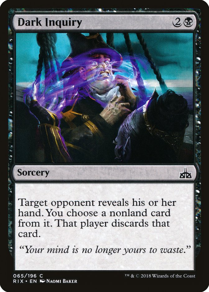 Dark Inquiry [Rivals of Ixalan] | Total Play