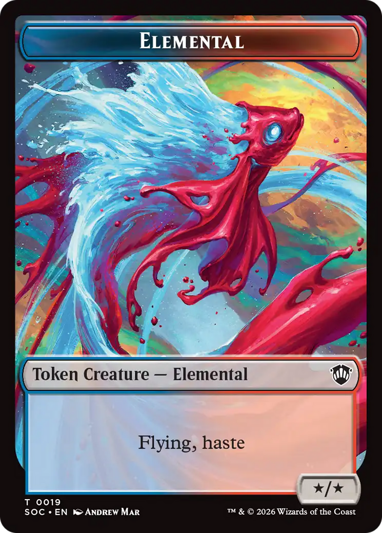 Elemental (0019) // Copy Double-Sided Token [Secrets of Strixhaven Commander Tokens] | Total Play