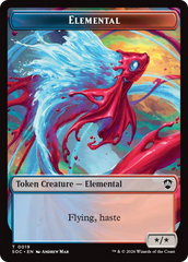 Dragon Illusion // Elemental (0019) Double-Sided Token [Secrets of Strixhaven Commander Tokens] | Total Play