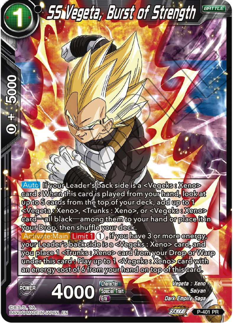 SS Vegeta, Burst of Strength (P-401) [Promotion Cards] | Total Play